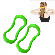 2 PCS PP Double Massage Point Yoga Circle Fascia Растягивающее кольцо Кольцо сопротивления пилатесу (зеленая трава)