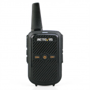 RETEVIS RT15 400-470MHZ 16CHS MINI Двухсторонний радио Walkie Talkie, штекер ЕС (черный)