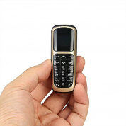 V2 0,66 '' OLED 260mAh Самый маленький номеронабиратель Bluetooth BT Music Голосовой чейнджер Single SIM Mini Card Phone - Золотой