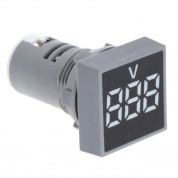 AD101-22VMS Mini AC 20-500V Вольтметр Квадратная панель Светодиодный индикатор цифрового вольтметра (белый)