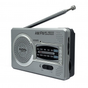 BC-R2033 AM FM Radio Telecopic Antenna Портативный радиоприемник Full Band (серебристый серый)