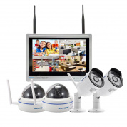szsinocam SN-NVK-9336 4CH HD 960P 1.3MP 2.4GHz WiFi IP Dome + Bullet Camera 12,5-дюймовый ЖК-экран NVR Kit, расстояние ИК-подсветки: 20-30 м