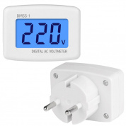 DM55-1 AC 110V-220V LCD Цифровой вольтметр Тестер напряжения Детектор Метр EU Plug