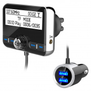 Авто DAB Цифровое зарядное устройство FM Bluetooth Handsfree Transmitter Dual USB