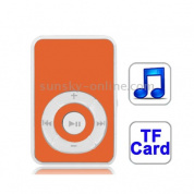 Слот для карты TF (Micro SD) MP3-плеер с зажимом (оранжевый)