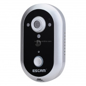ESCAM QF600 WiFi Умный дверной звонок 720P 1.0MP Внутренняя камера PIR-сигнализации, поддержка ночного видения, ИК-расстояние: 5 м (серебристый)