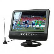 NS701 7,5-дюймовый TFT LCD цвет аналоговый телевизор с широким углом зрения, поддержка SD / MMC Card, USB Flash Disk (черный)