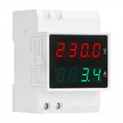 SINOTIMER SDM003-F 4-значный дисплей на DIN-рейке, однофазный измеритель напряжения и тока переменного тока с двойным дисплеем