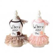 Summer Собака Платье Star Шаблон Lace Pet Skirt Puppy Кот Одежда Домашние животные Принцесса Платьеes
