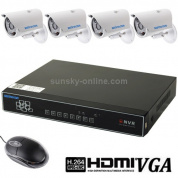 szsinocam 4ch 720P 1.0MP NVR Kits Система IP-камеры Поддержка обнаружения движения, электронной почты и загрузки по FTP