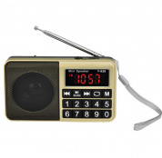 Y-928 FM-радио Светодиодный дисплей MP3 Поддержка TF Card U Диск (золото)