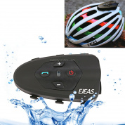 EJEAS Eagle 1200m IP65 Водонепроницаемы 2 пользователя Подключение Райдеры Bluetooth-гарнитуры с несколькими переговорными устройствами для велосипедного шлема, поддержка прослушивания телефонных звонков, музыки и навигации (черный)