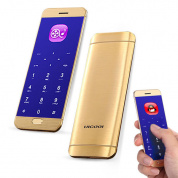 Ulcool V26 1.54 дюймов 500mAh MP3 FM Анти Потеряно Bluetooth Dialer Music Dual SIM Mini Card Phone - Золотой