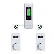 Цифровой радиочастотный беспроводной термостат, регулятор температуры в помещении, функция нагрева и охлаждения с дистанционным управлением + ЖК-подсветка