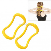 2 PCS PP Smooth Yoga Circle Fascia Stretching Ring Кольцо сопротивления пилатесу (желтое)