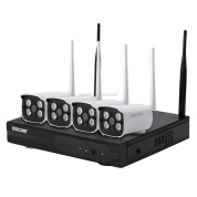 ESCAM WNK403 4CH 1080P 1/4 дюйма CMOS 2.0 Mega Pixel WiFi Bullet IP Camera NVR Kit, поддержка ночного видения / обнаружения движения