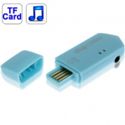 Прямой разъем USB Flash Disk Style TF (Micro SD) Слот для карты MP3-плеер (синий)