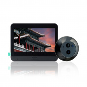 SY-35 4,3-дюймовый цветной экран, граффити, скрытый, 1080P, Wi-Fi, умный видеодверной звонок «кошачий глаз» (черный)