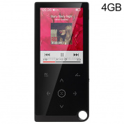 E05 2.4-дюймовая сенсорная кнопка MP4 / MP3 Mush Music Player, поддержка E-Book / будильник / отключение таймера, емкость памяти: 4 ГБ без Bluetooth (черный)