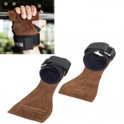 EADEN Подтягивания Booster Gloves Горизонтальная перекладина Нескользящий ремень для запястья Фитнес-браслет, размер: M (воловья кожа)