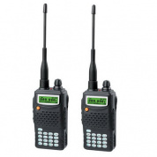 2 шт. Walkie Talkie, поддержка 99 каналов, функция подсветки клавиатуры и ЖК-дисплея, функция множественного сканирования, диапазон частот: 136-174 МГц
