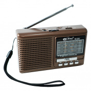 BAIJIALI PX-52U Коричневый многодиапазонный ретро-указатель Радио USB Plug In Card Radios