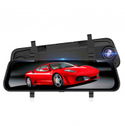 10 дюймов 1080P Полный сенсорный экран HD Авто Зеркало заднего вида Видеорегистратор Ночное видение Двойное Объектив Обратное изображение