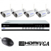 szsinocam SN- NVK-7304D 4CH экономичный комплект HD NVR + водонепроницаемая IP-камера H.264 720P с ICR, поддержка видео / аудиовхода, ИК-подсветка 36 шт.