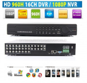 Видеорегистратор автономный 16-канальный DVR HD full-960h D1 1080P NVR HVR H. 264 HDMI