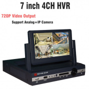 Видеорегистратор  4-канальный 720P AHD 7-дюймовый ЖК-экран гибридный HVR NVR DVR