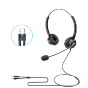VT200D Double Ears Телефонная гарнитура Операторская гарнитура с микрофоном, Спецификация: Двойной штекер для ПК