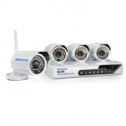 szsinocam SN-6004E 4 x HD 720P P2P 1.0-мегапиксельная беспроводная облачная IP-камера + 4-канальный комплект сетевого видеорегистратора, с тревожным сигналом видеопотока, поддержка ONVIF, ИК-расстояние: 20 м