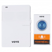 VOYE V005A Беспроводной дистанционный дверной звонок с 38 звуками полифонии (белый)