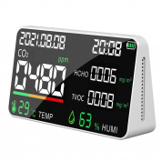 HD05 5 IN1 CO2 TVOC HCHO Детектор Монитор качества воздуха, Спецификация: белый инфракрасный