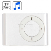 Слот для карты TF (Micro SD) MP3-плеер с металлическим зажимом (серебристый)