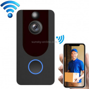 V7 Standard Edition 1080P Wireless WiFi Smart Doorbell, Поддержка обнаружения движения, инфракрасного ночного видения и двустороннего голоса (черный)