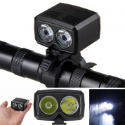2Pcs XANES DL05 1000LM 2XPE LED 1200mAh Батарея 5-режим IP65 Водонепроницаемы Mini Bicycle Head Light Power Дисплей 360 градусов вращения