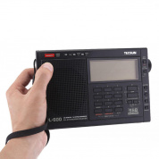 TECSUN PL-600 Цифровая настройка Full-Band FM MW SW-SBB PLL Короткая волна Stereo Радио Приемник с Часы - Серый