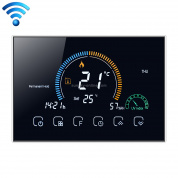 BHT-8000-GALW Control Water Heating Энергосберегающий и экологически чистый Умный дом с отрицательным дисплеем ЖК-экран Круглый комнатный термостат с WiFi (черный)