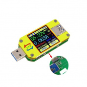 Тестер экрана цветного дисплея USB 3.0 Измеритель напряжения-тока Type-C, поддержка приложения для Android, модель: UM34C с Bluetooth