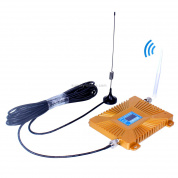 GSM900 / DCS1800MHz Mini Mobile Phone LCD повторитель сигнала с присоской антенной (золото)