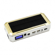 Мультифункциональный пауэрбанк AXR-yj0 12000mAh 2USB LED дисплей 12v на солнечных батарея