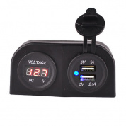 Зарядное устройство C875 USB  двойное 12-24v