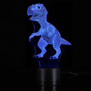 3D Night Light 7 Изменение цвета Динозавр Акриловый стол Лампа Bluetooth Динамики - С