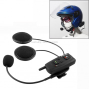V2-1000 Bluetooth-гарнитуры для переговорных устройств длиной 1000 м для мотоциклетного шлема, максимальная поддержка: два гонщика по системе Bluetooth (черный)