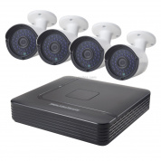 A4B2 4Ch Bullet IP Camera NVR Kit, поддержка ночного видения / обнаружения движения, ИК-расстояние: 20 м