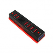 Автомобильное зарядное устройство USB цифровой дисплей тока защита при напряжением свыше нормы 6 портов