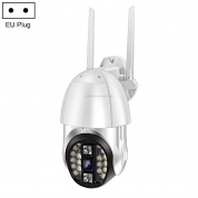 QX33 1080P Панорамный панорамный PTZ 360 градусов Вращающийся Wi-Fi камера, поддержка дня и ночь Полный цвет и двусторонний голосовой домофон и обнаружение движения тревоги и воспроизведение видео и воспроизведение 64 ГБ, подключение EU