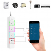 DHEKINGD D666 Smart WIFI APP для управления удлинителем с 3 розетками в Великобритании Разъем 4 USB для быстрой зарядки Разъем App Control Рабочая розетка пита