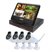 szsinocam SN-NVK-5004M10 4CH HD 720P 1.0 Mega Pixel 2.4GHz WiFi IP Bullet Camera 10,1-дюймовый ЖК-экран NVR Kit